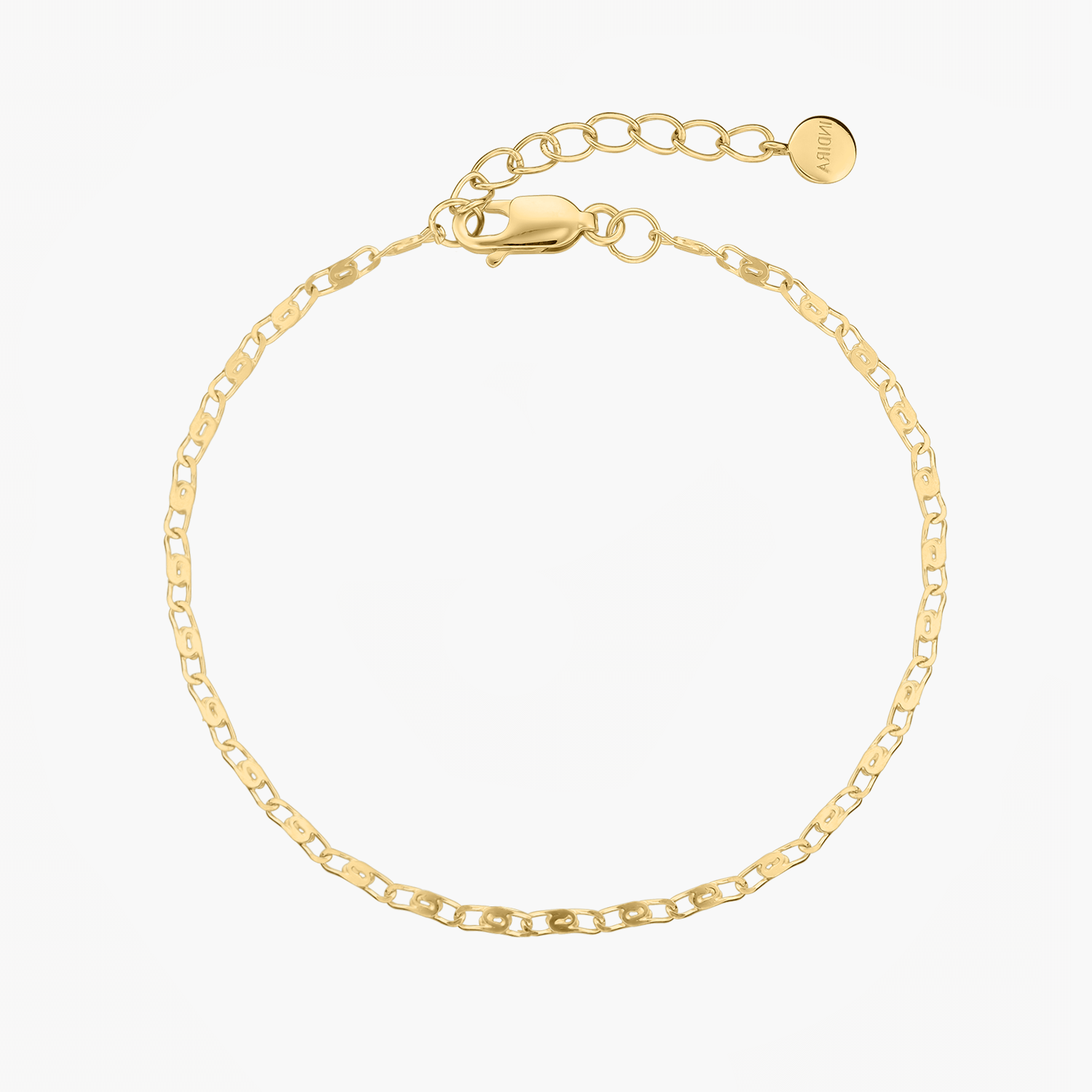 Golden Anchor Silver Bracelet
