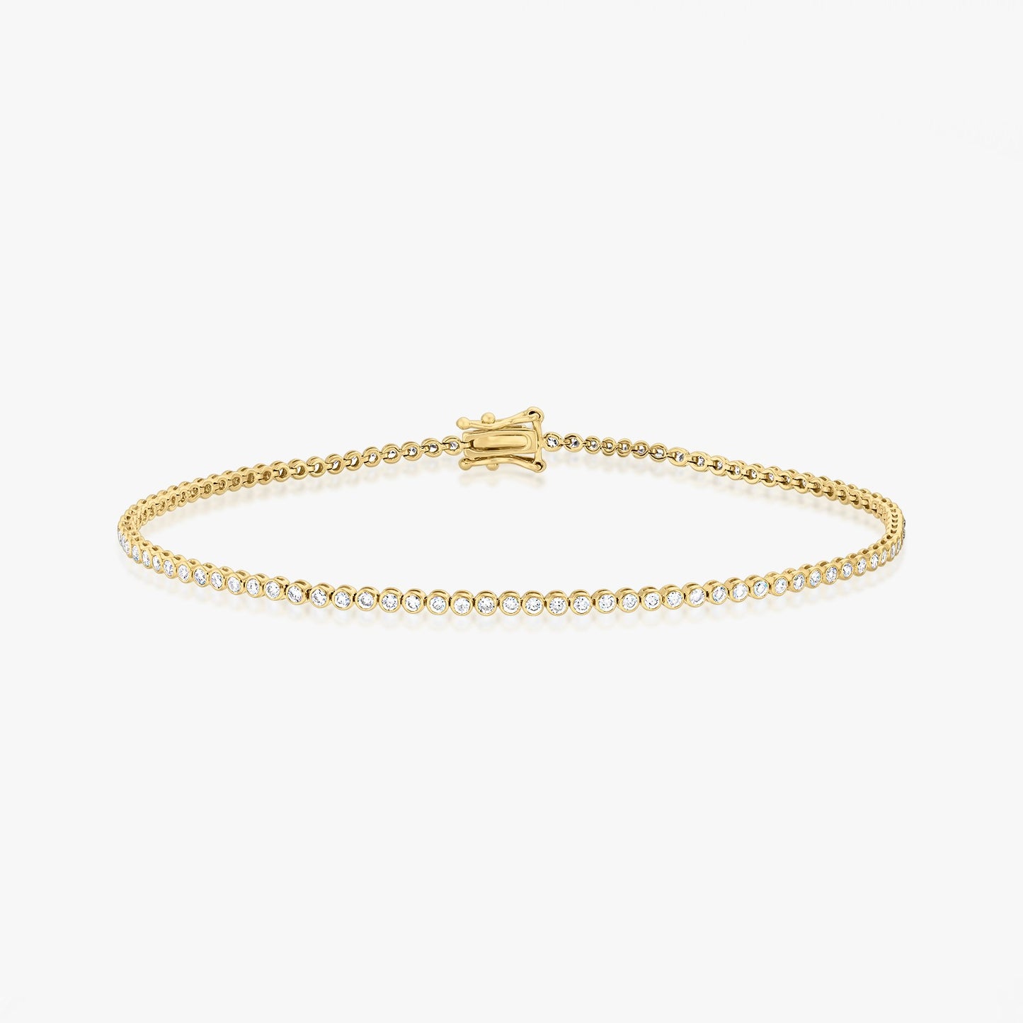 Yellow Gold Little Tennis Bracelet - Diamonds