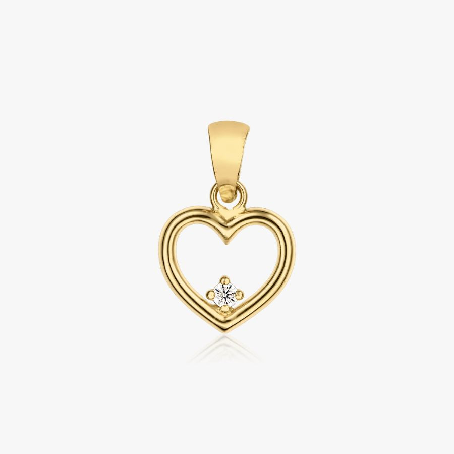 Open Heart Gold Pendant - Indira