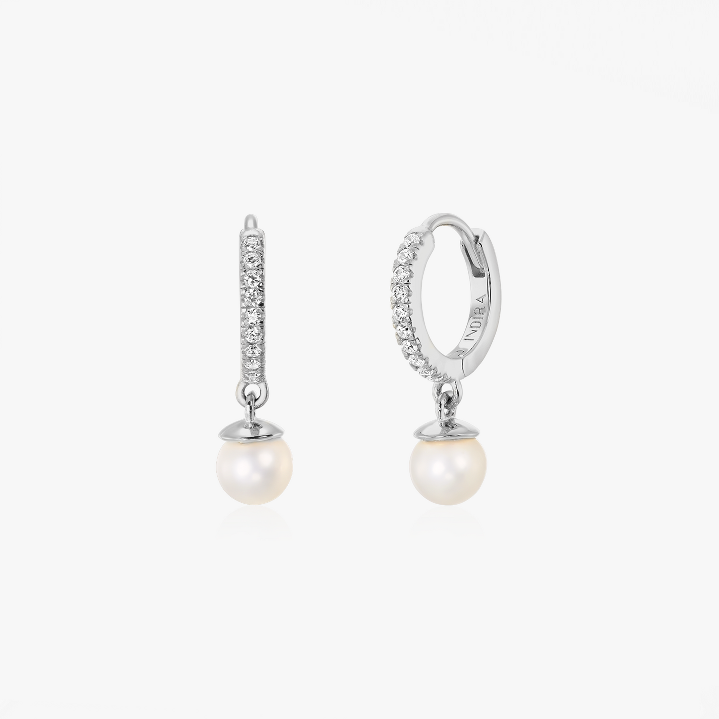 Kalya Silver Earrings - Natural Pearls, Zirconia - Indira