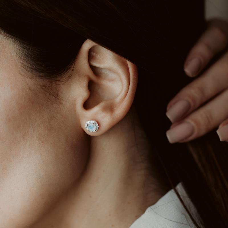 Keira silver earrings - Moonstone