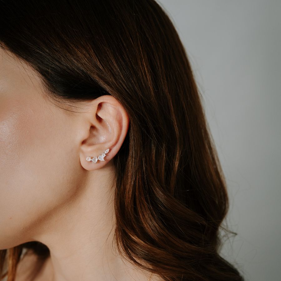 Valery silver earrings - Moonstone