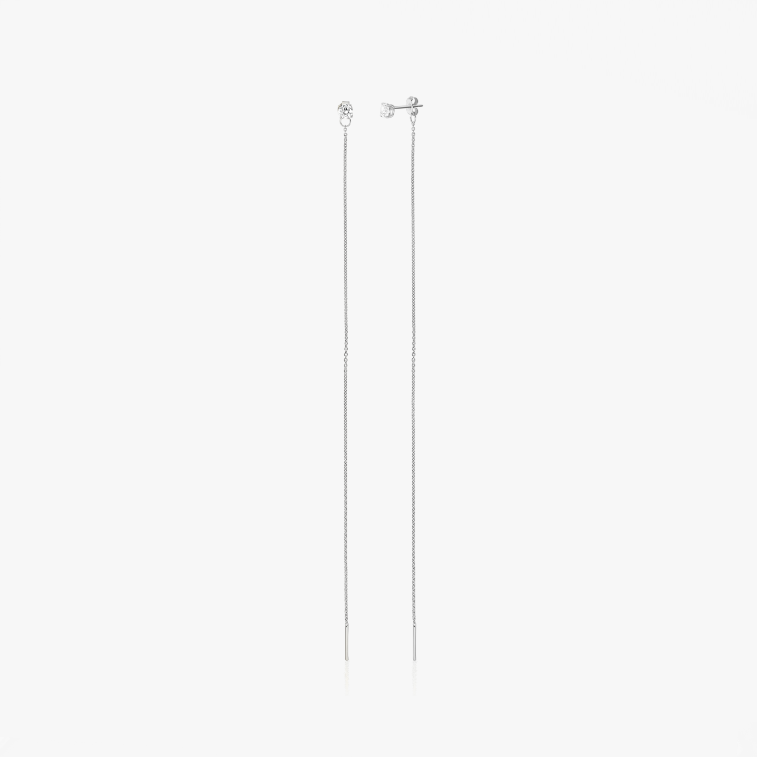 Silver Earrings with White Cubic Zirconia Sadie