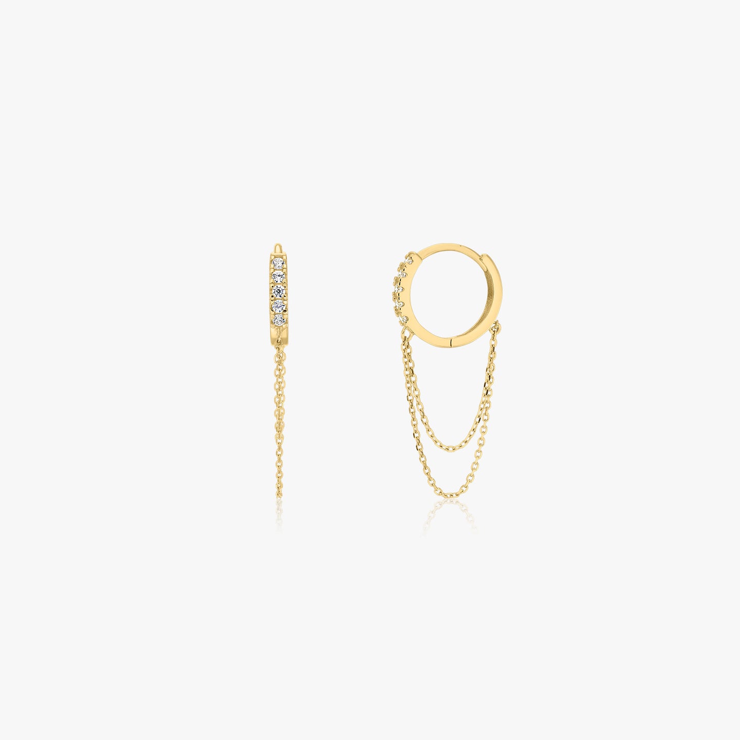 Cindy Gold Earrings - Zirconium - Indira