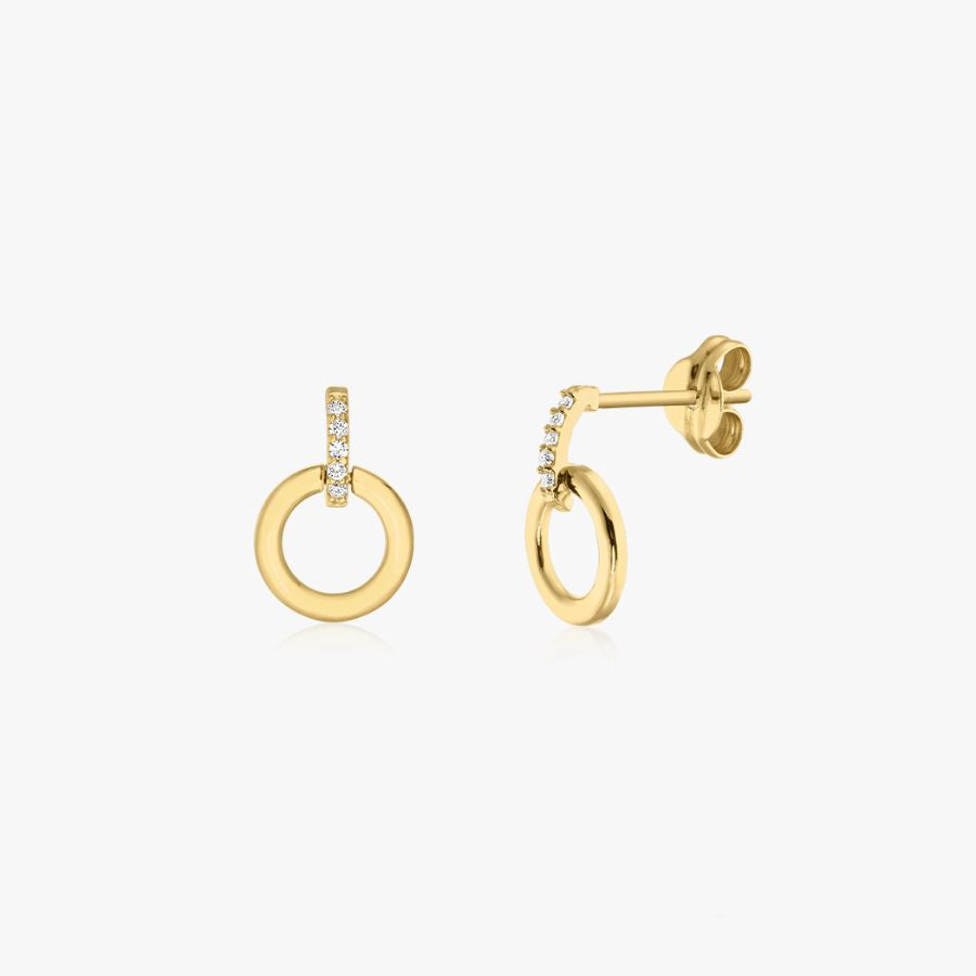 Eternal Circle Gold Earrings - Indira