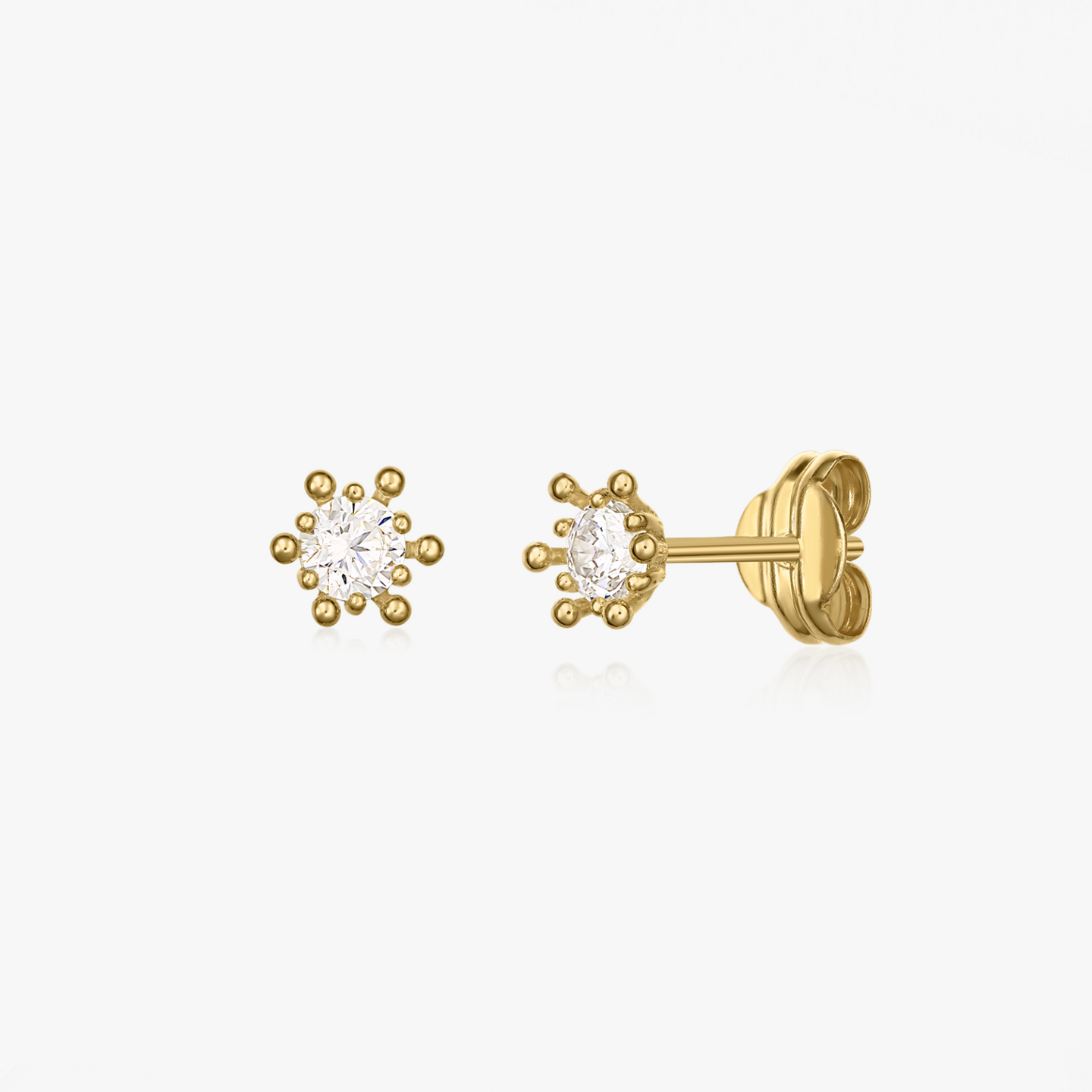 Harley Gold Earrings - Zirconia - Indira