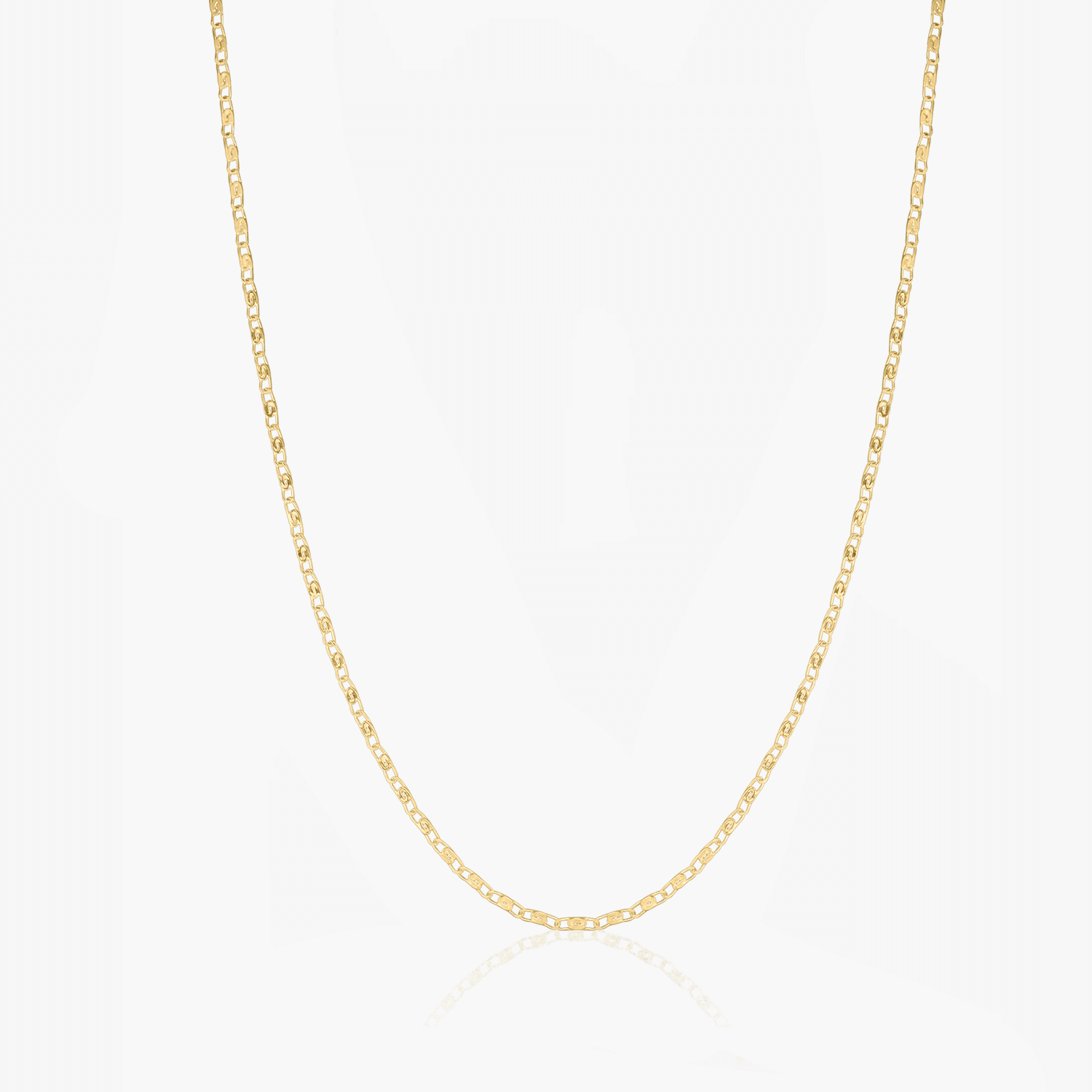Golden Anchor silver necklace