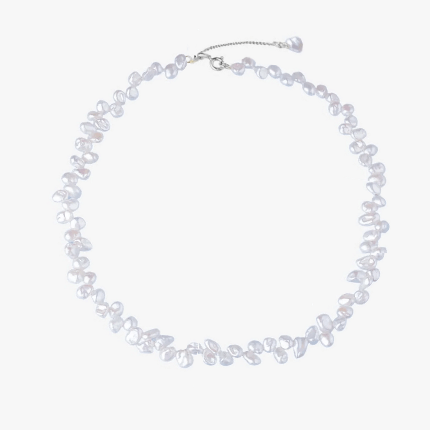 Brielle Silver Necklace - Natural Pearls - Indira