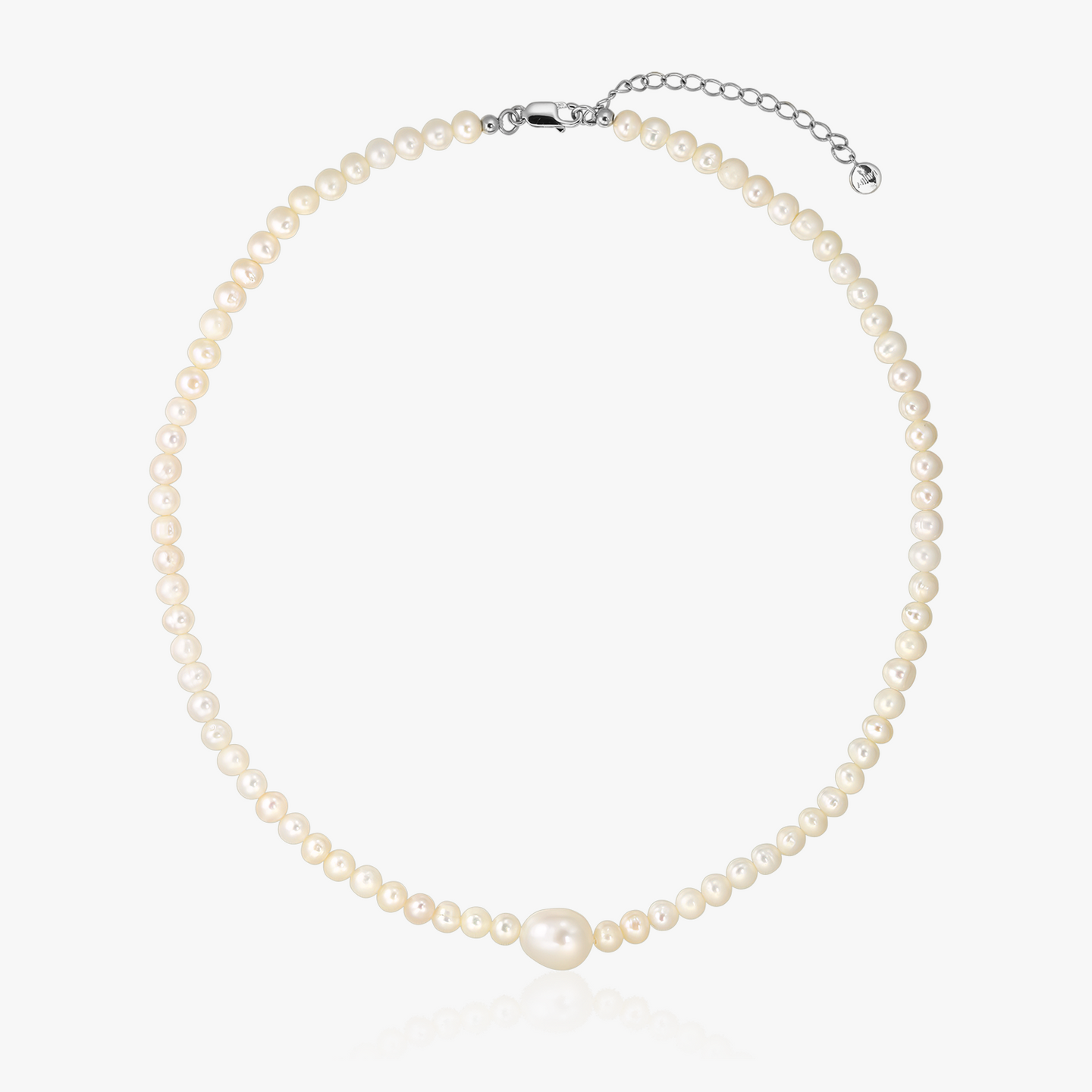 Chanti Silver Necklace - Cultured Pearls - Indira