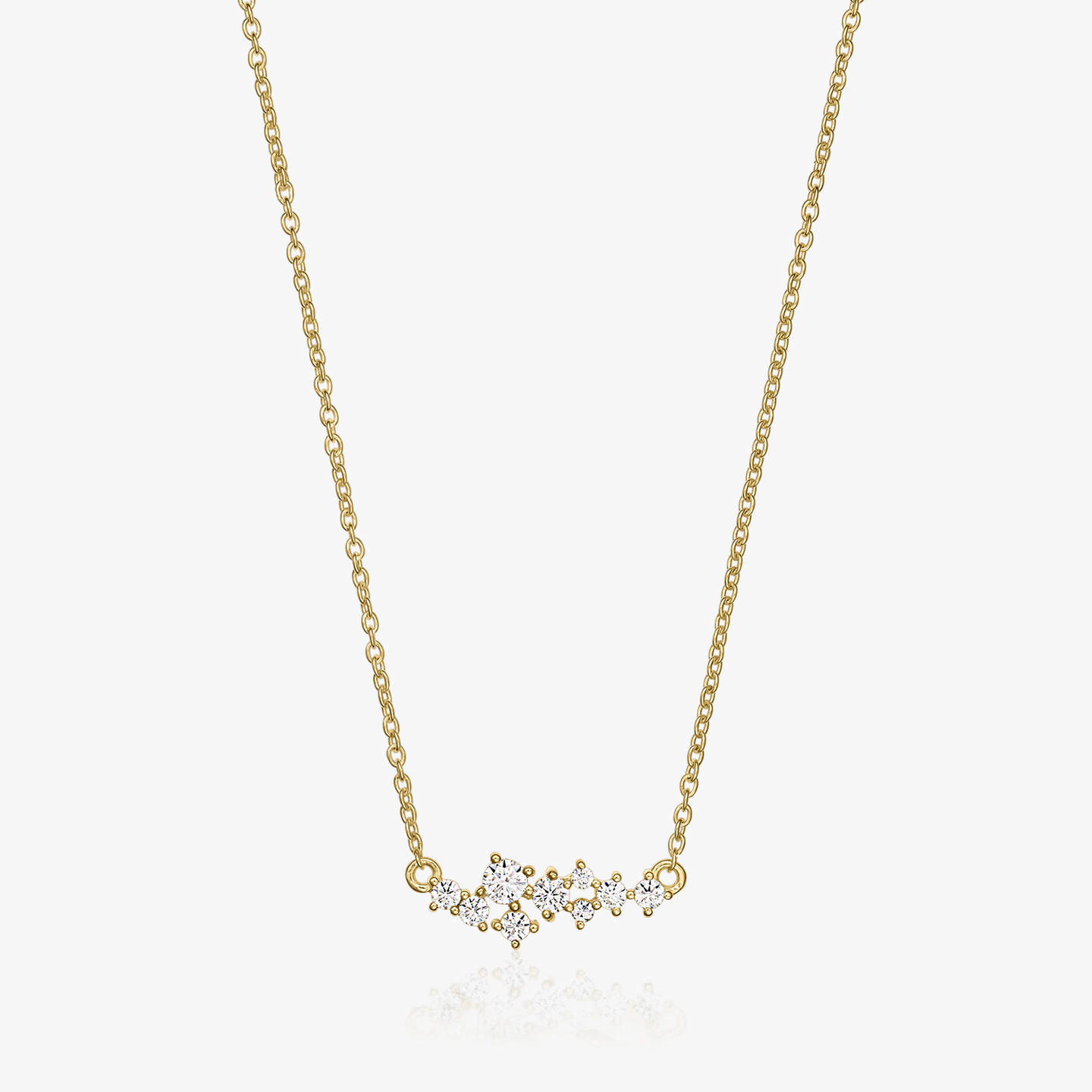 Golden Constellation Silver Necklace - Indira