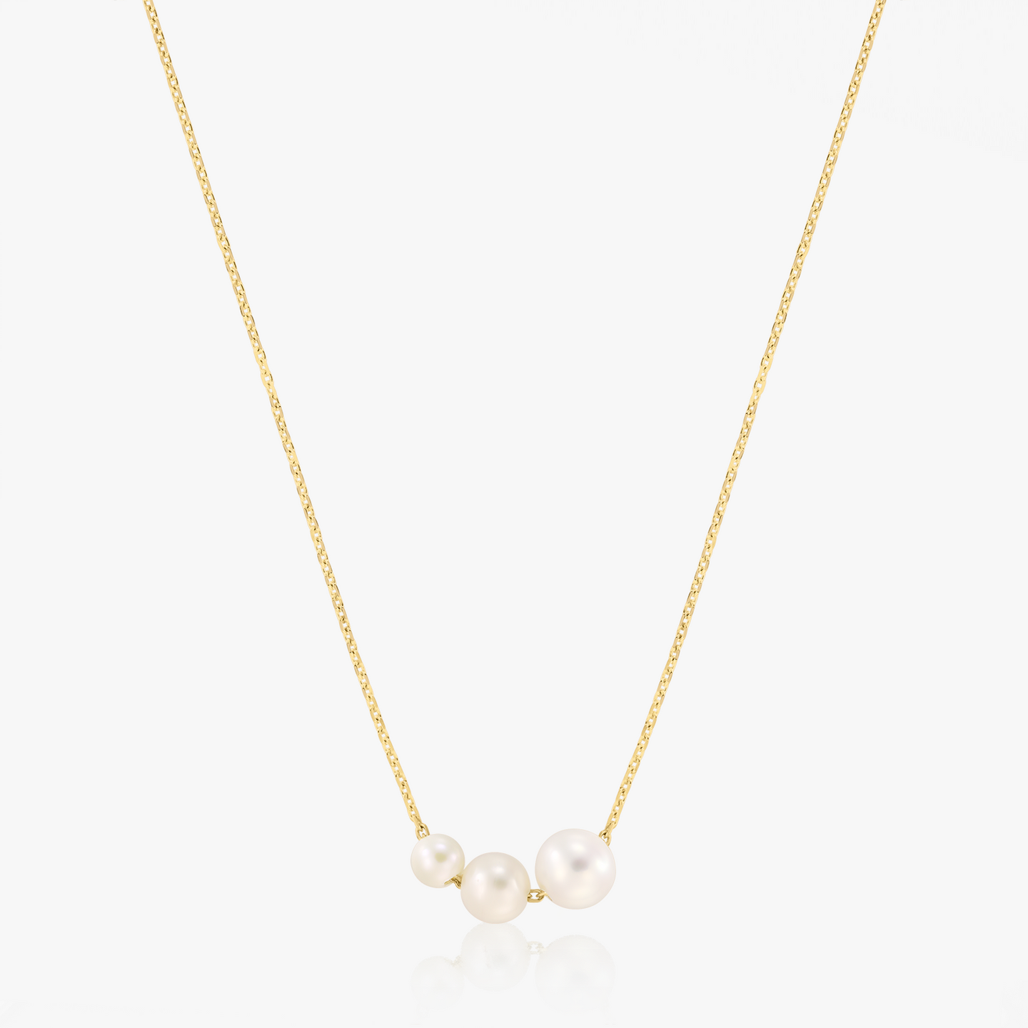 Elsa Gold Necklace - Natural Pearls - Indira