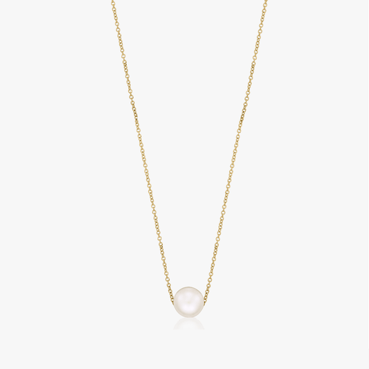 Golden Ruth Silver Necklace - Natural Pearls - Indira