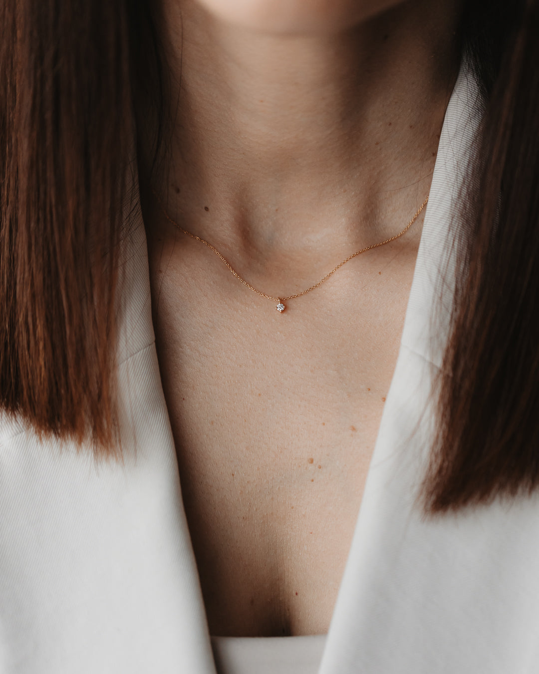 Timeless Gold Necklace - Diamond 0.1 CT