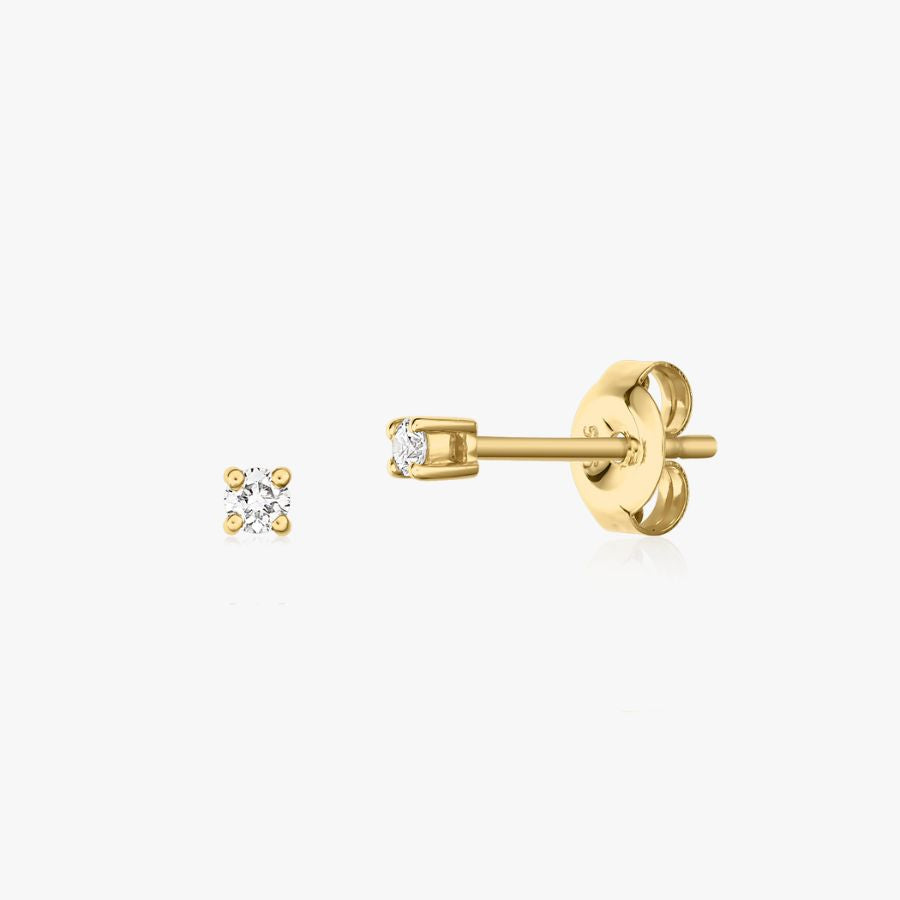Timeless Gold Earrings - Diamond 0.06 CT