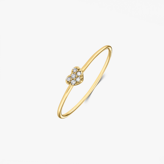 Alma Yellow Gold Ring – Diamonds