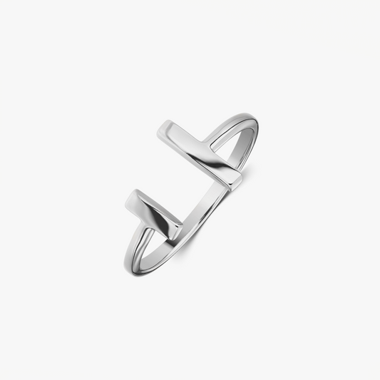 Silver Ring Parallel Bar - Indira