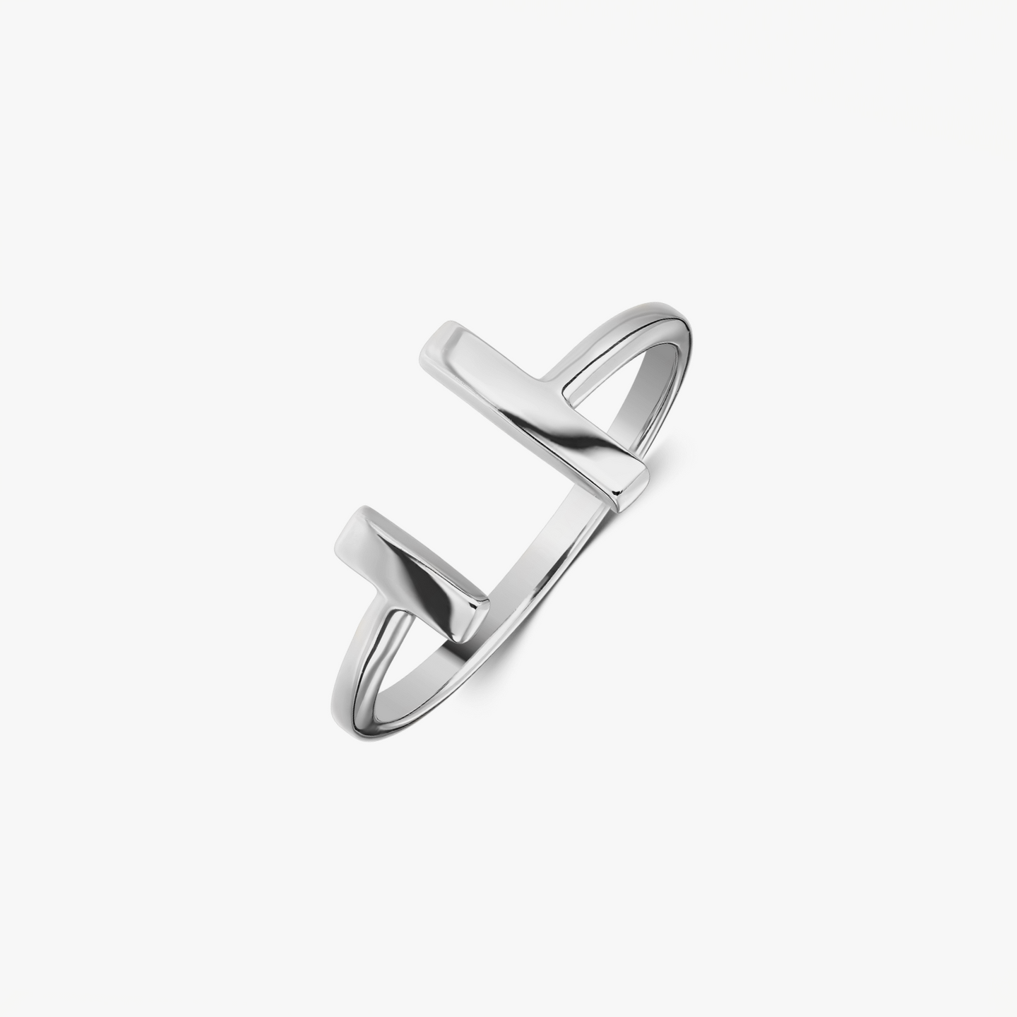 Silver Ring Parallel Bar - Indira