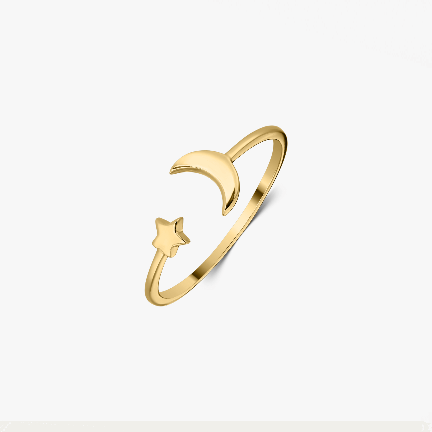 Gold Starry Night silver ring