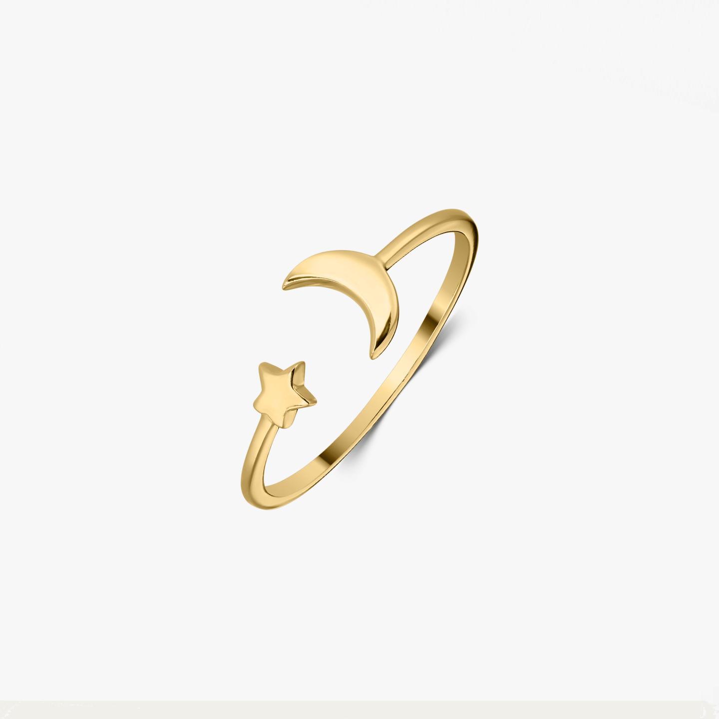 Golden Starry Silver Ring - Indira