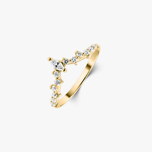 Éternité Gold Ring - Diamonds