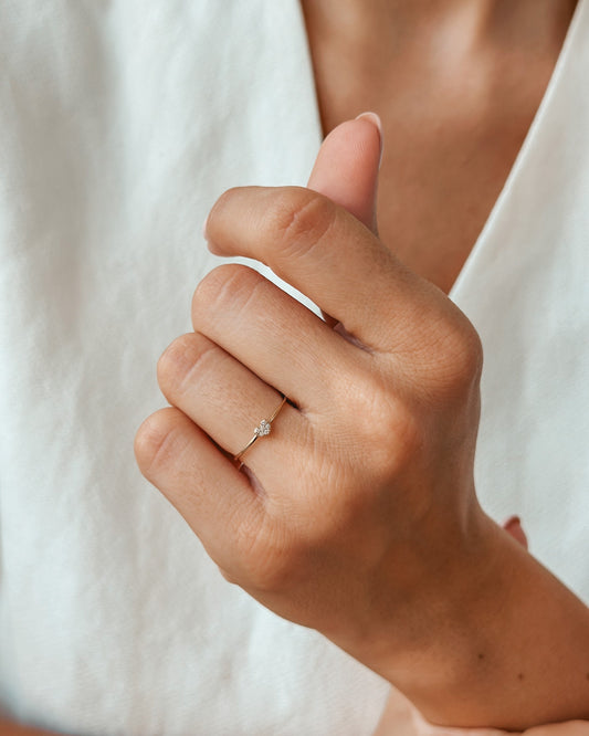 Alma Yellow Gold Ring – Diamonds