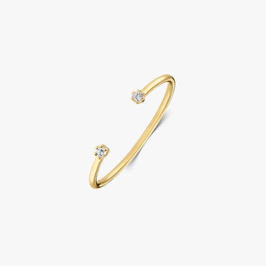 Ava Yellow Gold Ring – Diamonds
