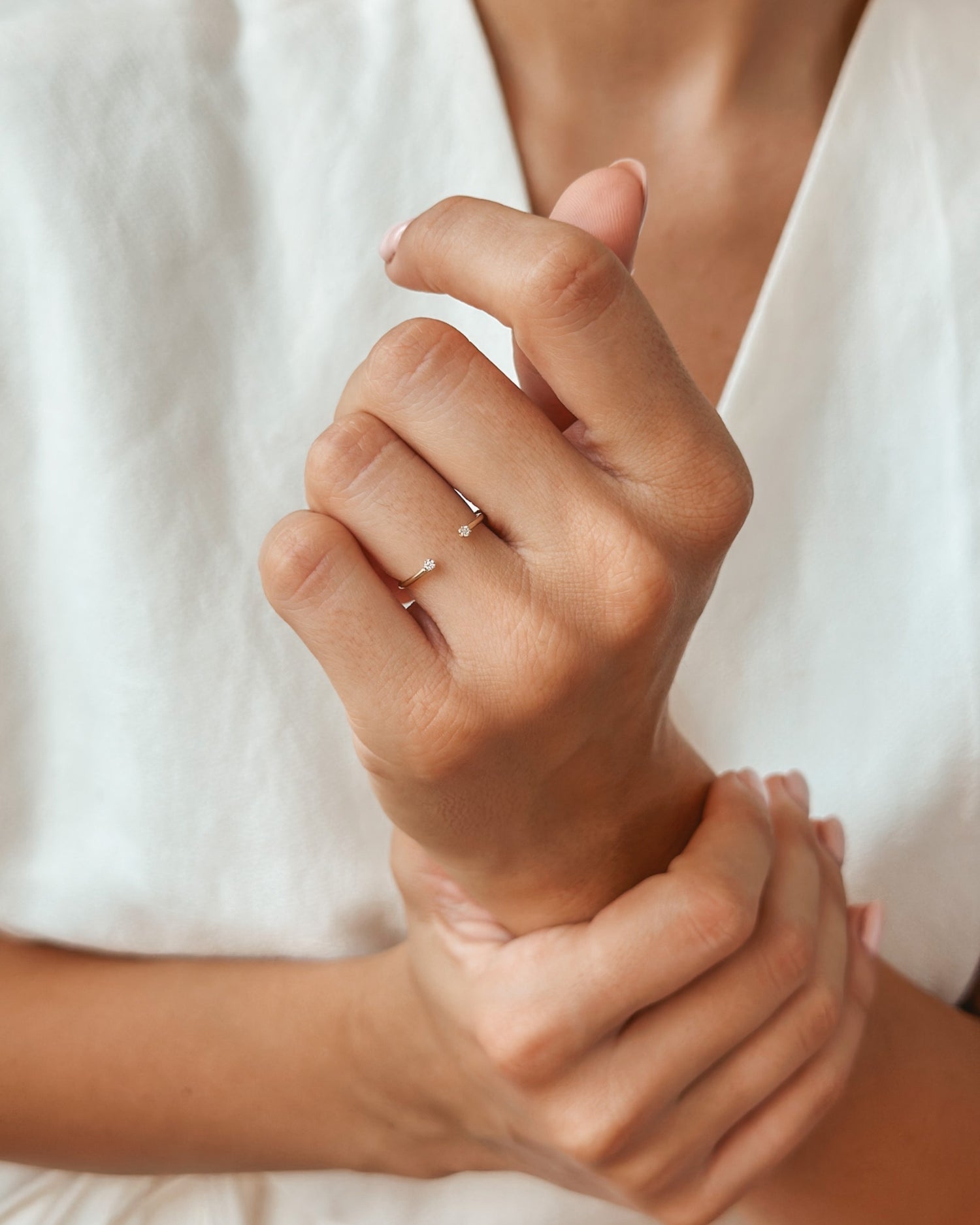 Inel din aur galben Ava – Diamante - Indira