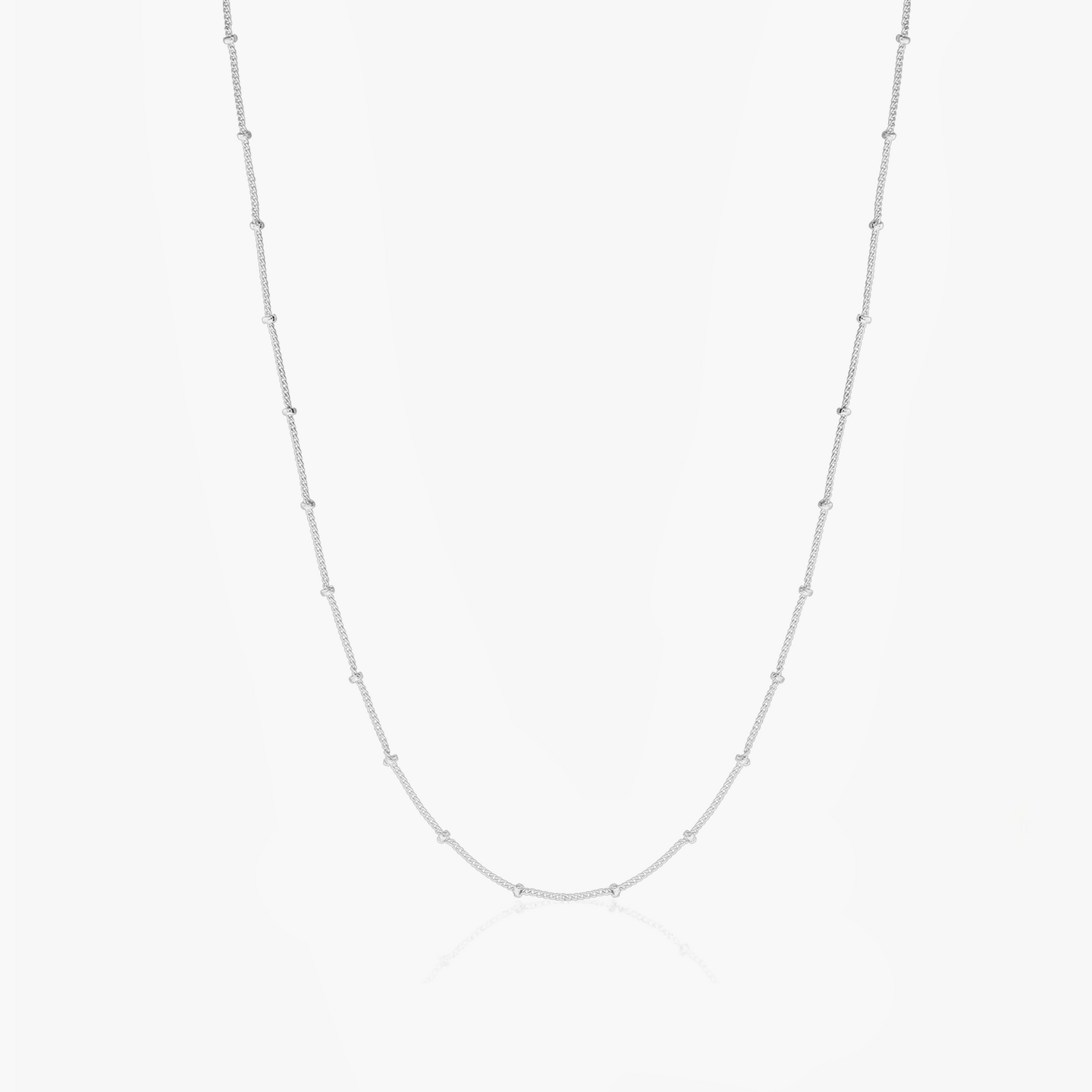 Beaded Silver Necklace - Indira