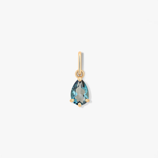 Gold Pendant Birthstone December - London Topaz
