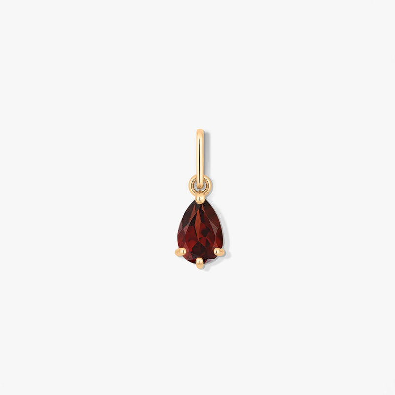 Gold Birthstone Pendant January - Garnet