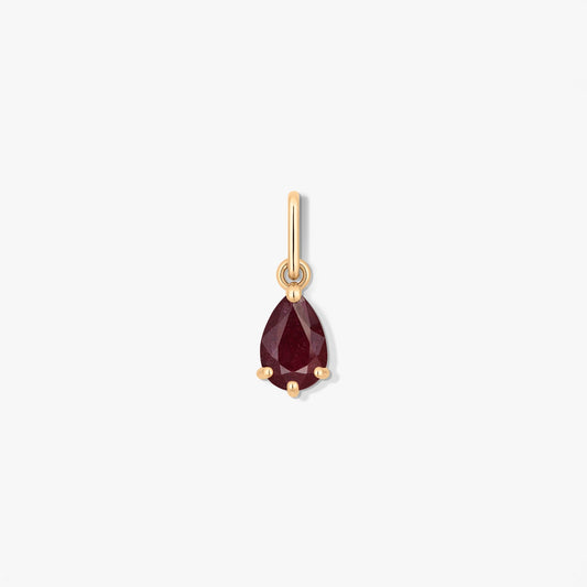 Gold Birthstone Pendant July - Ruby