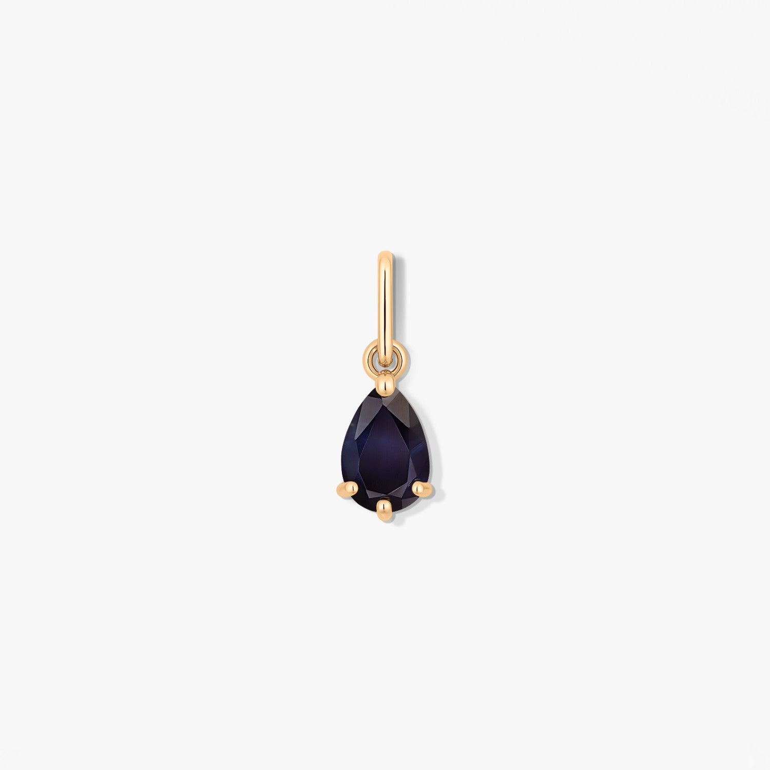 Gold Birthstone Pendant September - Sapphire