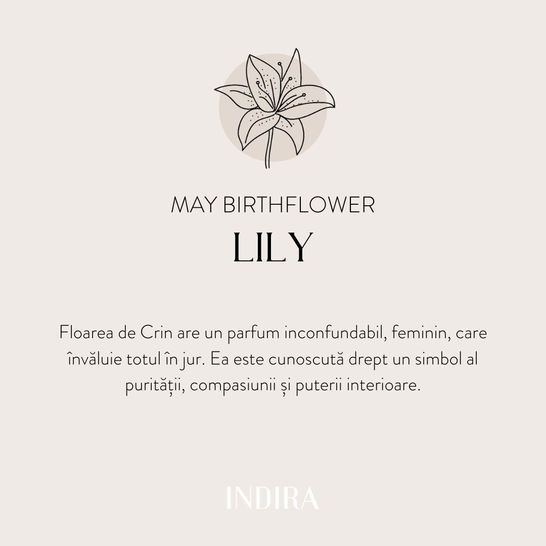 Birth Flower Gold Children's Cord Bracelet - May Lily