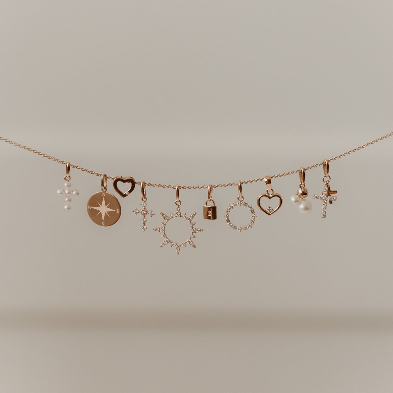 Radiant Cross Gold Pendant - Zirconia