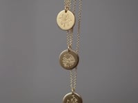 Golden Birthflower Silver Necklace
