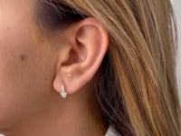 Estella silver earrings - Zirconium