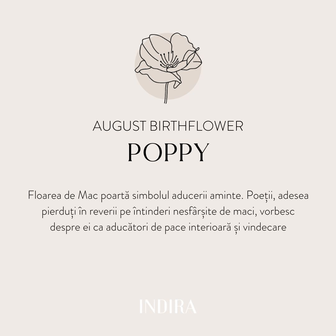 Golden Birthflower Silver Necklace