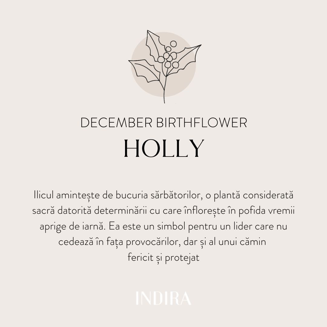 Golden Birthflower Silver Necklace