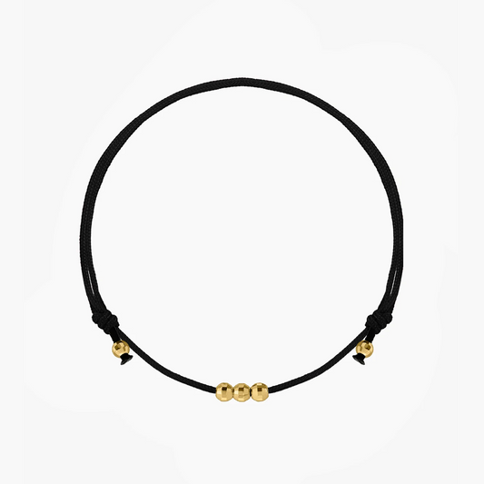 Brățară șnur din argint Golden Dots - Indira