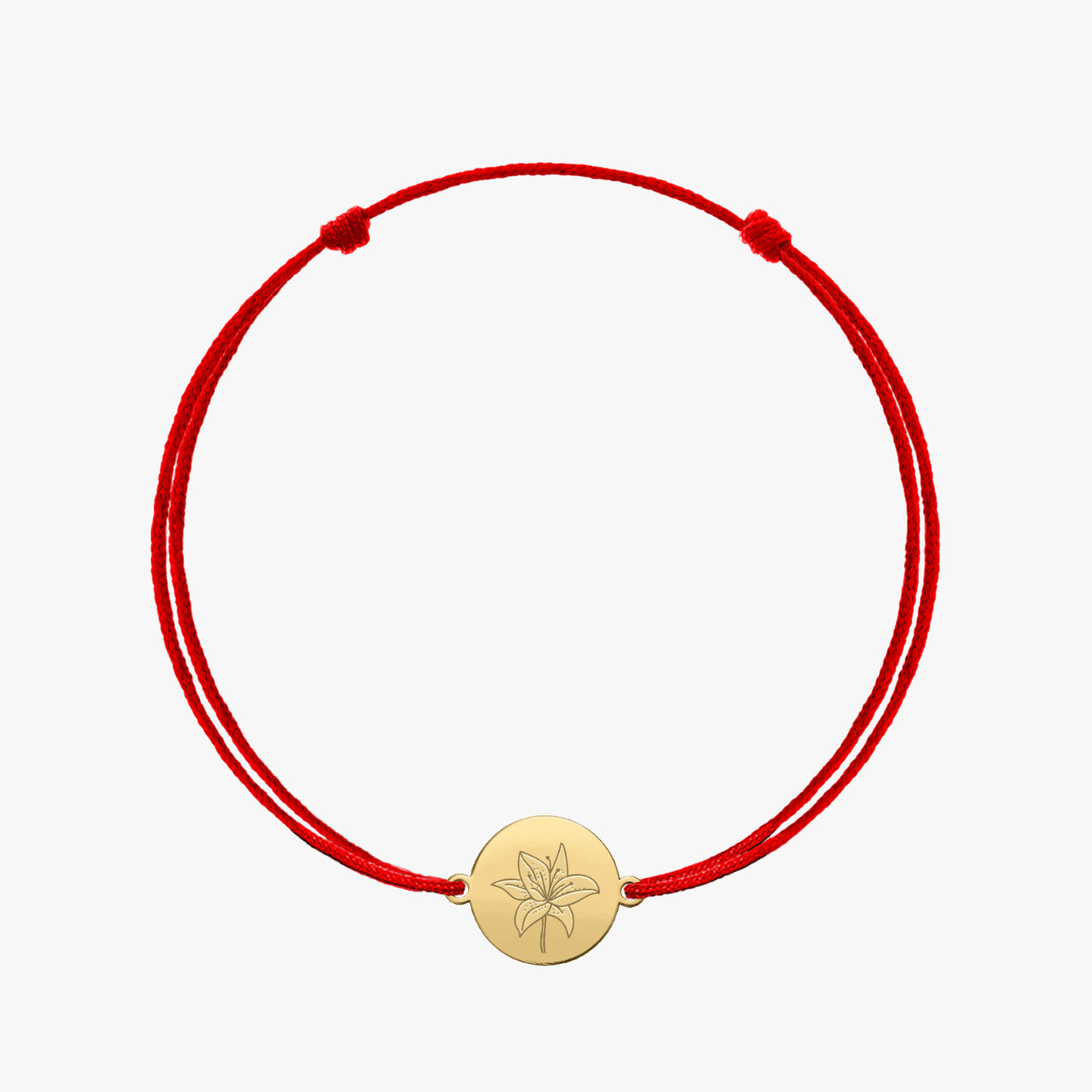 Golden Birth Flower String Bracelet - Silver May Lily - Indira