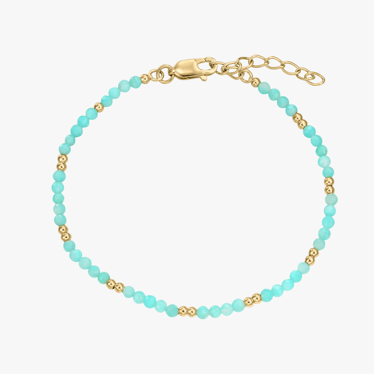 Golden SummerScape Silver Bracelet - Amazonite - Indira