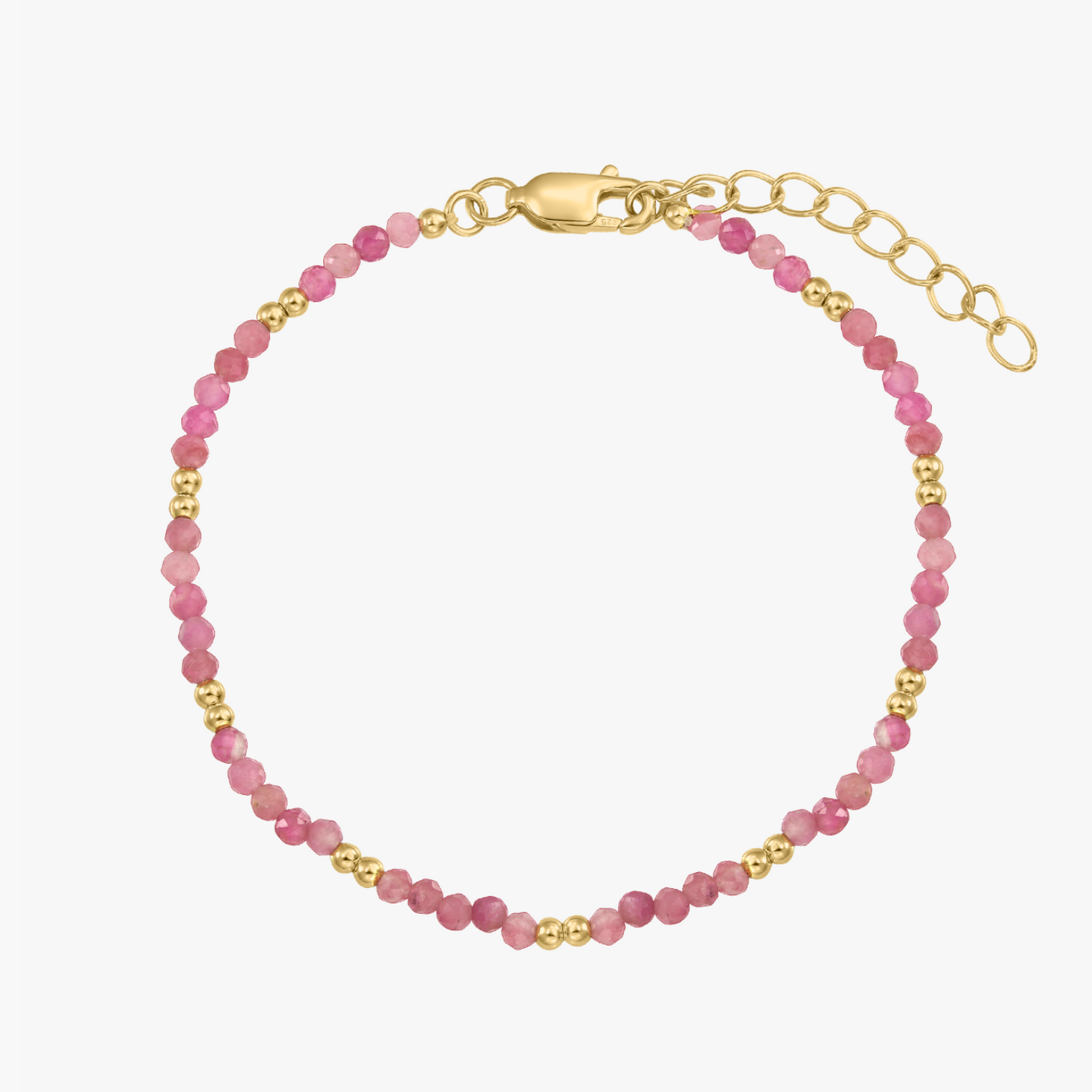 Golden SummerScape Silver Bracelet - Tourmaline - Indira