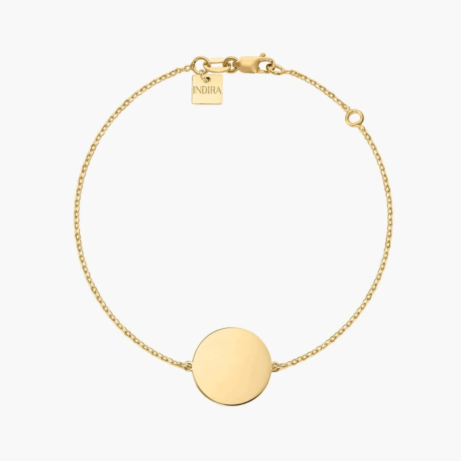 Gold Button Bracelet - Engraveable
