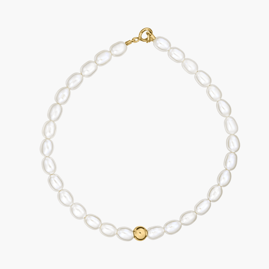 Glamour Gold Bracelet - Natural Pearls - Indira