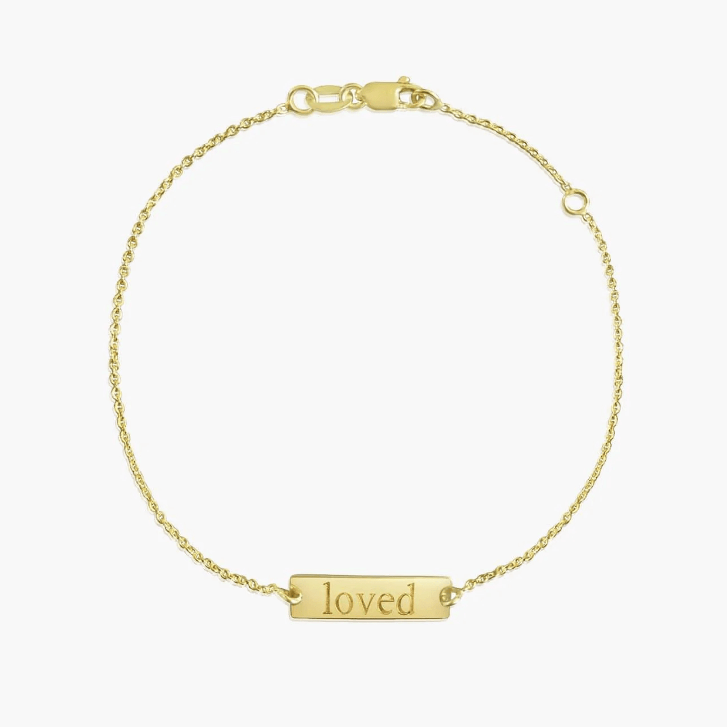 14K Gold Bracelet Loved