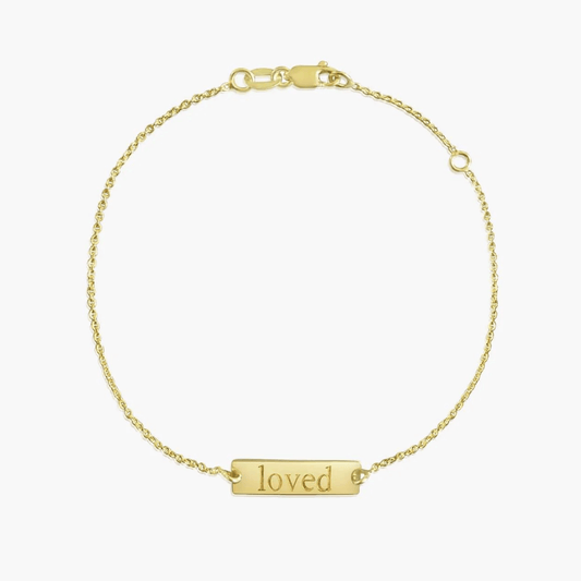14K Gold Bracelet Loved