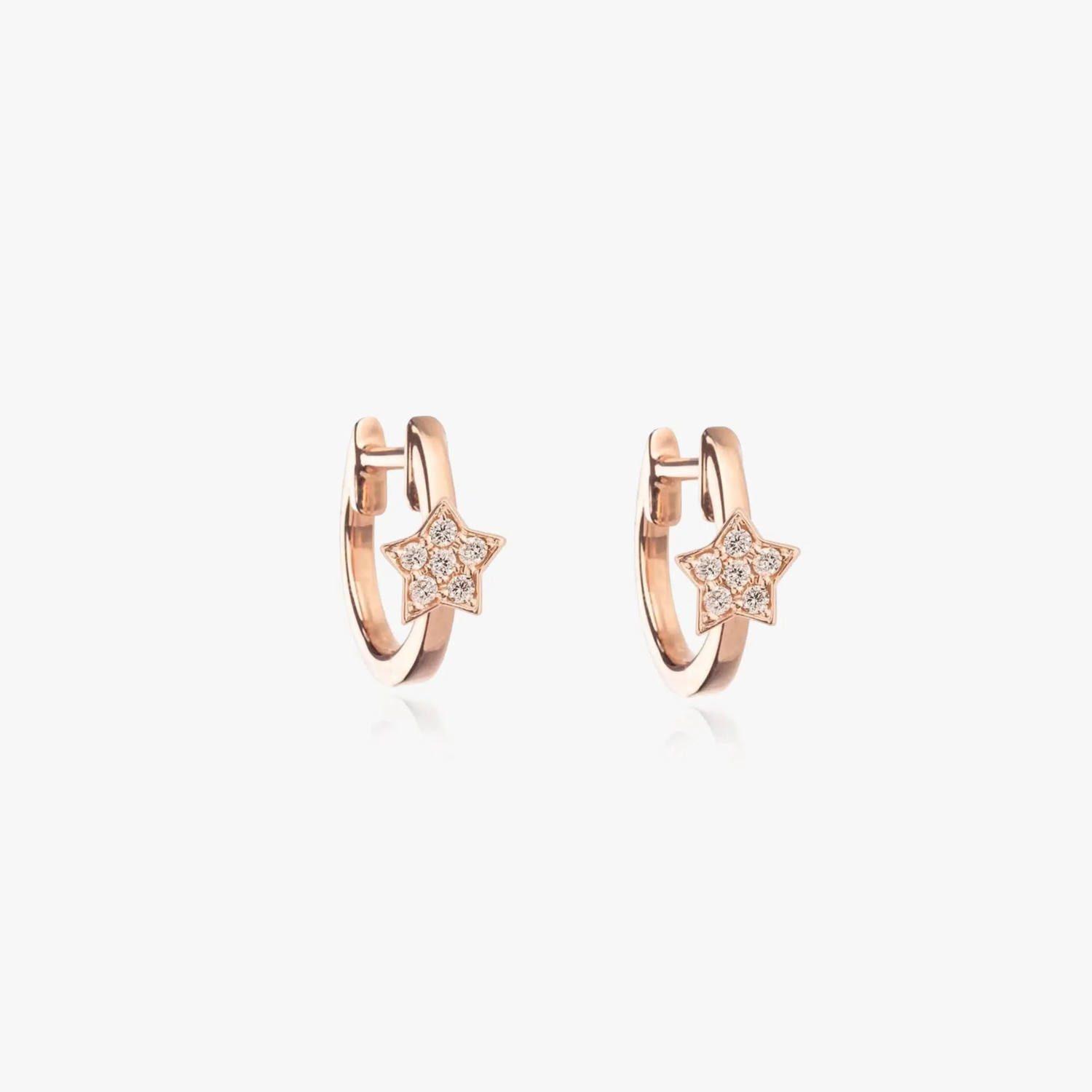 Estella silver earrings - Rose Gold