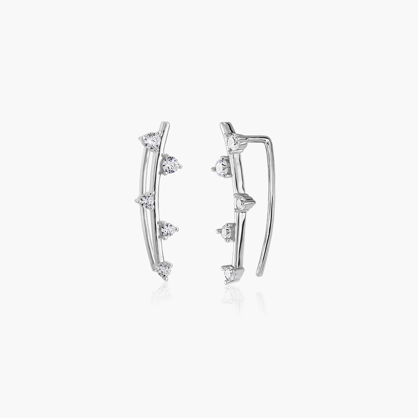 Ivy Silver Earrings - Zirconia - Indira