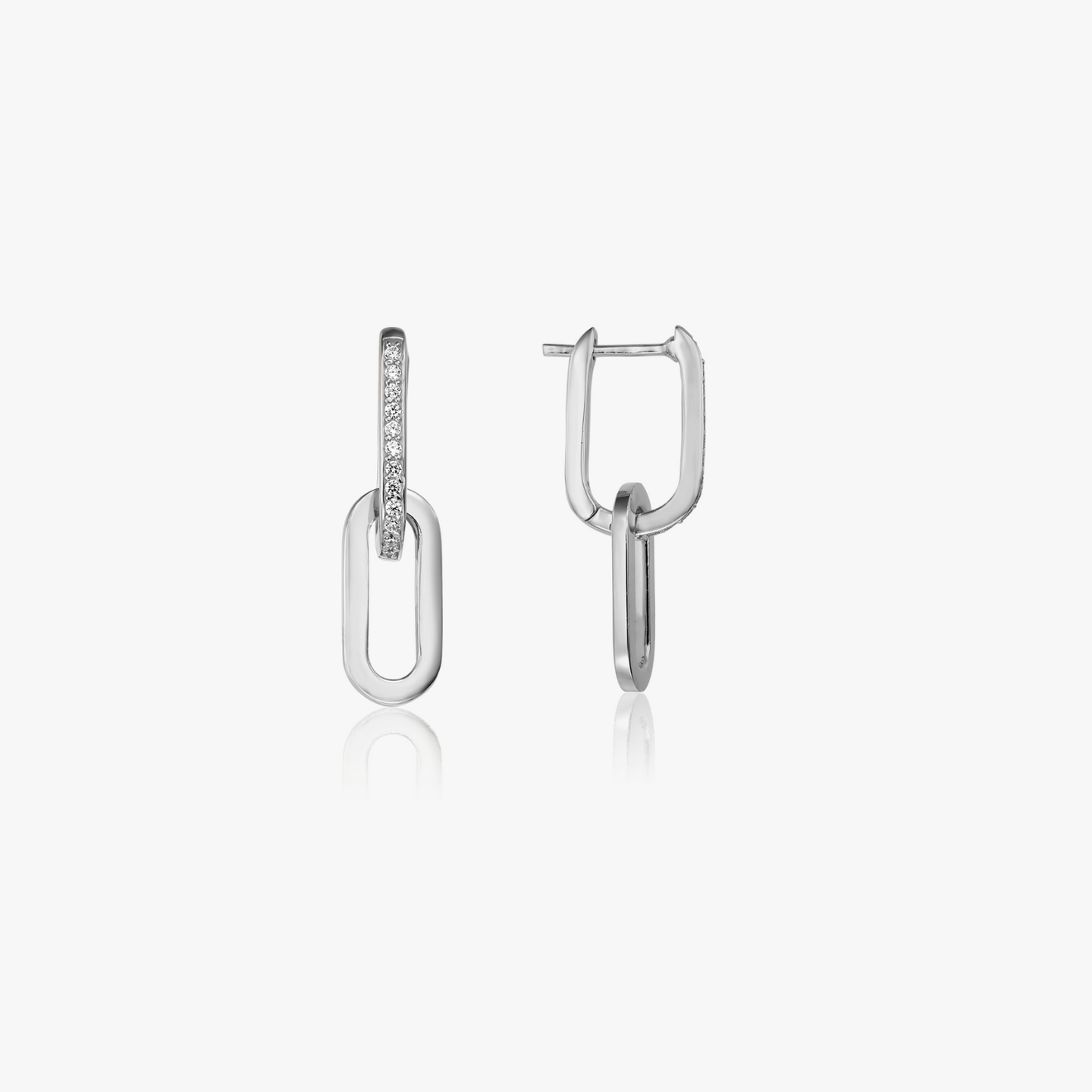 Jessica Silver Earrings - Zirconia - Indira