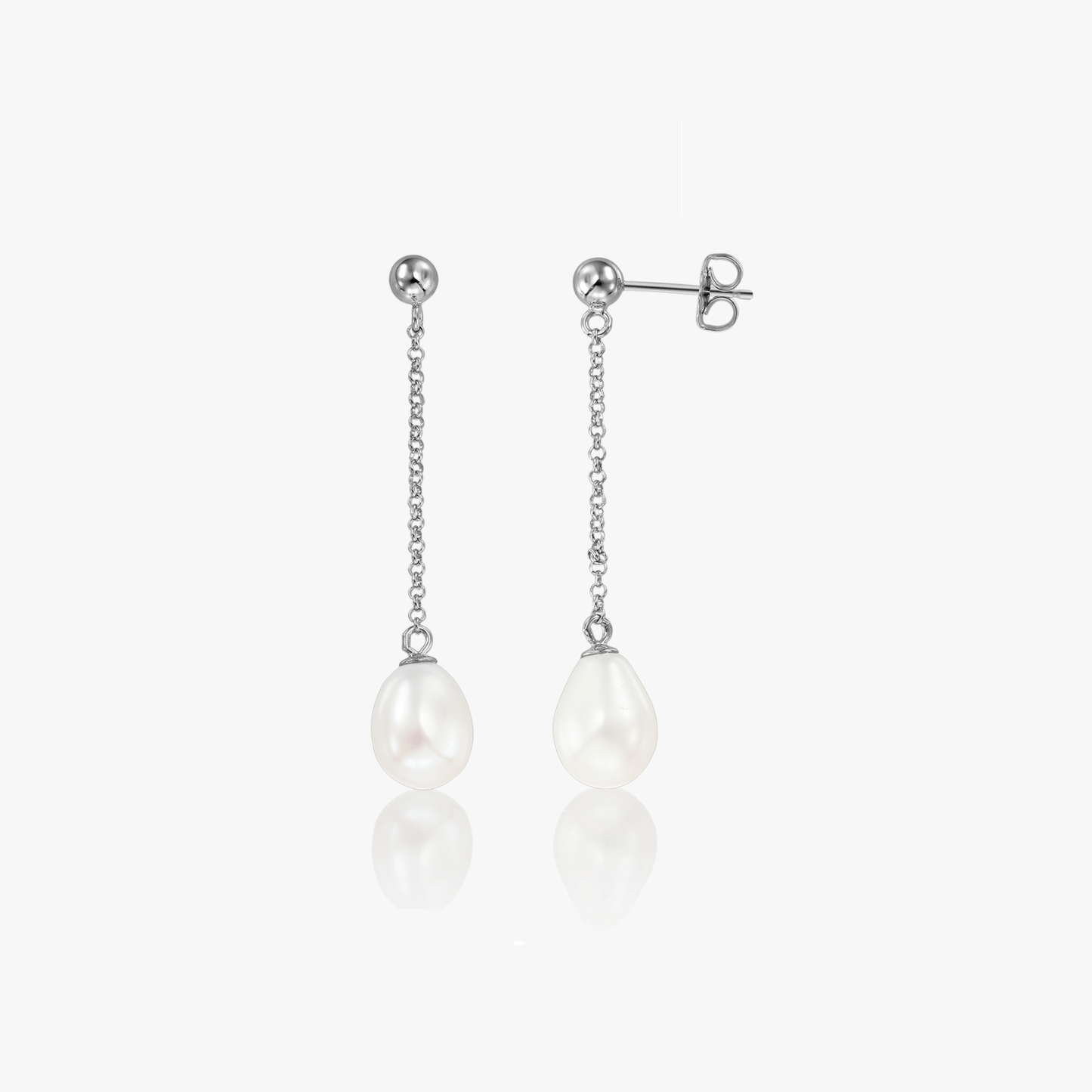 Khloe Silver Earrings - Natural Pearls